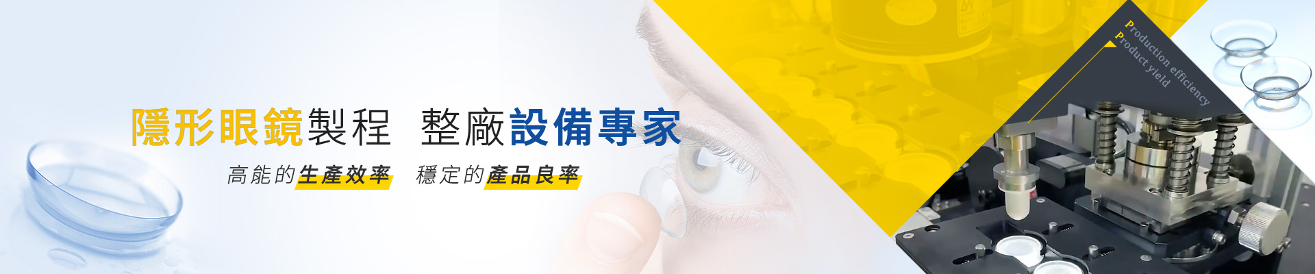 隱形眼鏡製程，整廠設備專家